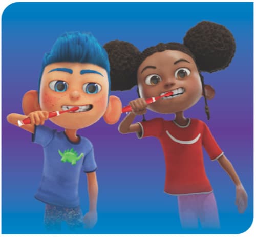 Dětský zubní kartáček Colgate Kids 6-9 let s měkkými vlákny s různou výškou čistí velké i malé zuby a má zaoblenou špičku pro snadné dosažení zadních zubů. Dětský zubní kartáček má přísavku pro skladování ve svislé poloze.